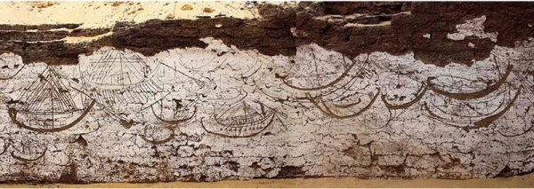 <p>В Египте отысканы доски ладьи фараона и рисунки 120 лодок</p>  