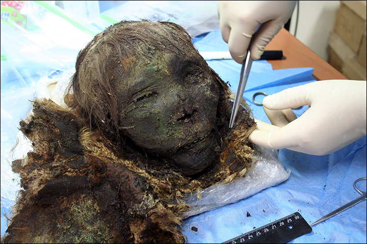 Под Салехардом замечена 900-летняя мумия "полярной красавицы"  