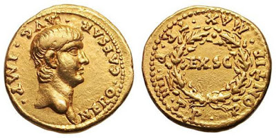 <p>При раскопках в Иерусалиме замечена уникальная монета времен императора Нерона</p> 