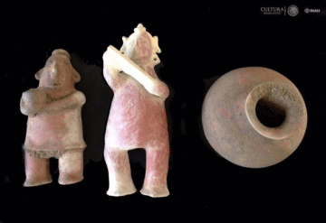В Мексике отысканы 1,7-тысячелетние скульптуры в виде мужчины и женщины  