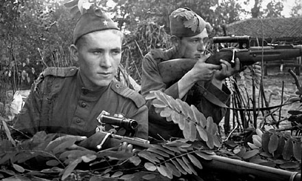 Как посвящали в снайперы на Великой Отечественной брани  
