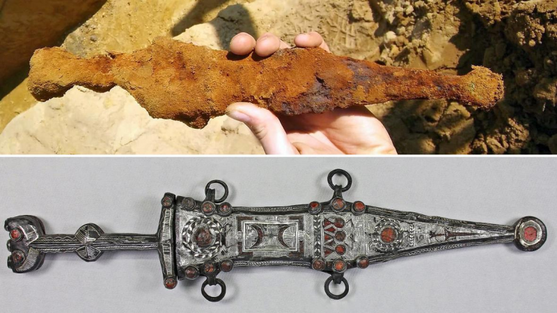 Парень отыскал ржавое оружие римского легионера: его почистили и показали, каким оно было 2000 лет назад  