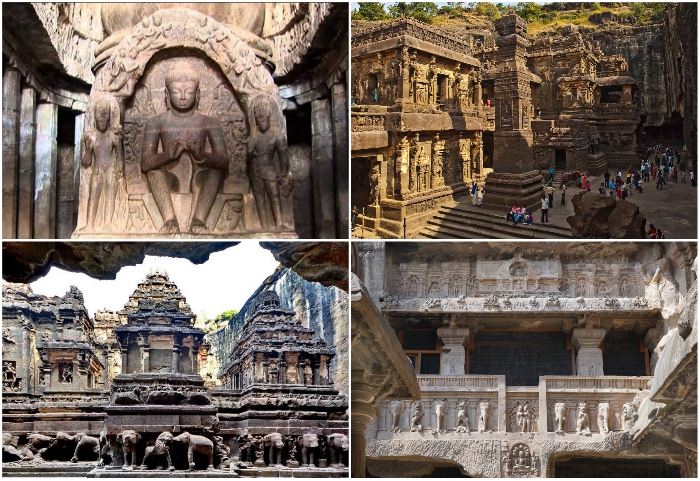 Скальные святилища Эллоры – рукотворное чудо Индии  