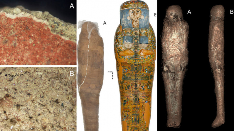 Мумии с золотыми стилями найдены в египетской Александрии 