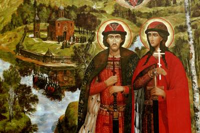 Бойцы середины XIV века. Рисунки художника Белова 