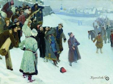 Как проходили кулачные бои в русском городе XVIII столетия 