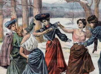 Беспощадные дамские дуэли на Руси: Как Екатерина Великая привнесла свою лепту в развитие этого явления 